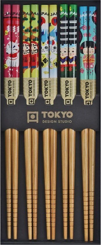 Oldenhof Eetstokjes 22,5 Cm Kawaii 5 Stuks 1 Oldenhof Eetstokjes 22,5 Cm Kawaii 5 Stuks