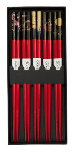 Oldenhof Eetstokjes 22,5 Cm Hout Red 5 Stuks