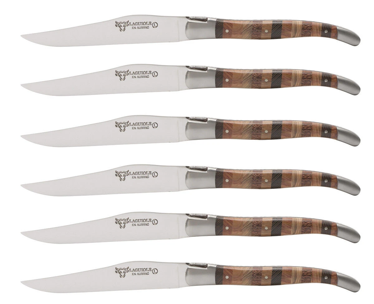 Laguiole En Aubrac Steakmes 11,5 Cm Woodstock 6 Stuks 1 Laguiole En Aubrac Steakmes 11,5 Cm Woodstock 6 Stuks