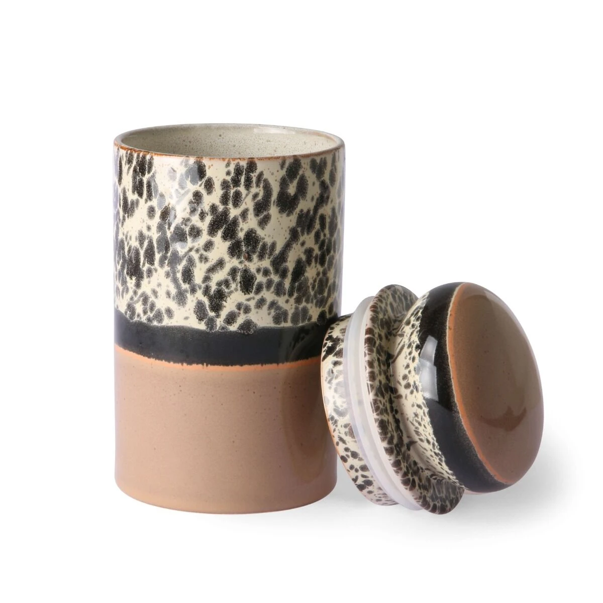 HK Living 70's ACE6965 Tropical Voorraadpot ø 11 X 22,5 Cm Aardewerk 2 HK Living 70's ACE6965 Tropical Voorraadpot ø 11 X 22,5 Cm Aardewerk - Afbeelding 2