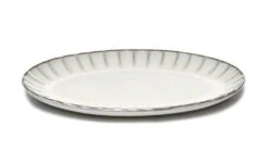 Serax INKU By Sergio Herman Bord Ovaal S 25 X 17,5 Cm H 1,7 Cm Aardewerk Wit