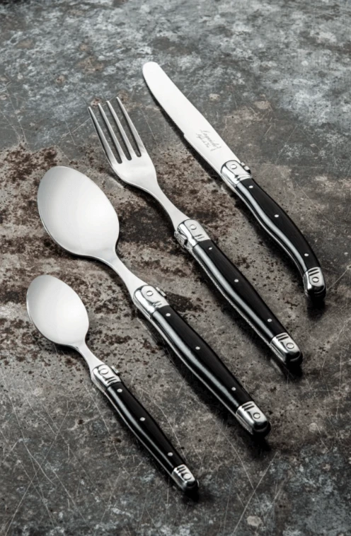 Laguiole Style De Vie Premium Line Couvert Zwart 24-delig 2 Laguiole Style De Vie Premium Line Couvert Zwart 24-delig - Afbeelding 2