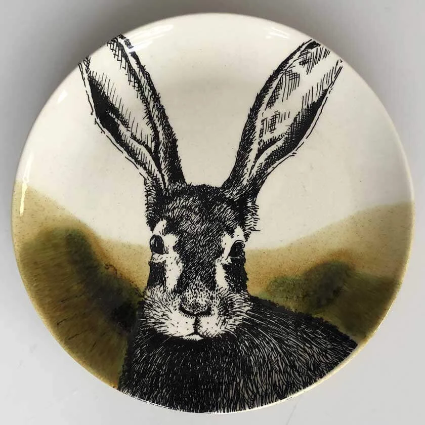 Duro Hunting Hare Dessertbord 24 Cm Aardewerk 1 Duro Hunting Hare Dessertbord 24 Cm Aardewerk