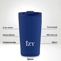 IZY Mugs Drinkbeker 350 Ml Blue Rvs -Tafelgerei Verkoop izy mugs x marine infographic specs nl min