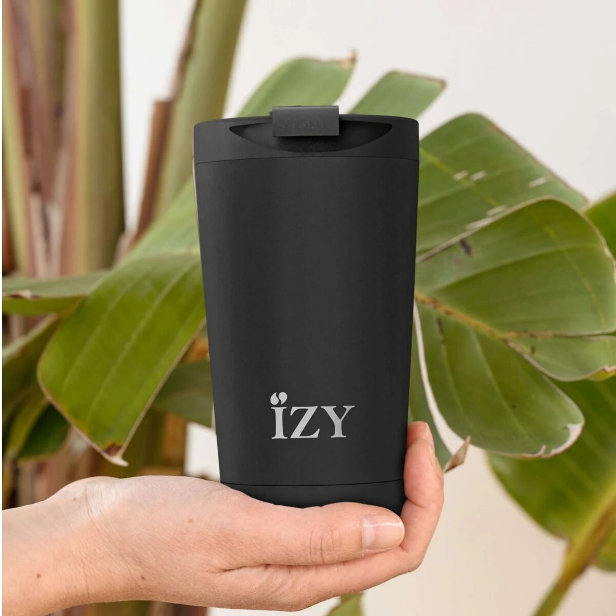 IZY Mugs Drinkbeker 350 Ml Black Rvs 4 IZY Mugs Drinkbeker 350 Ml Black Rvs - Afbeelding 4